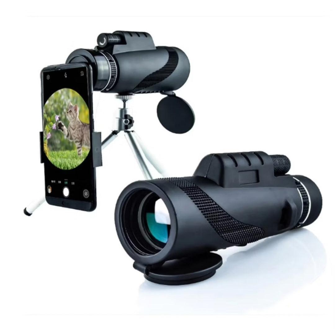 Telescopio Monocular con Soporte para Movil